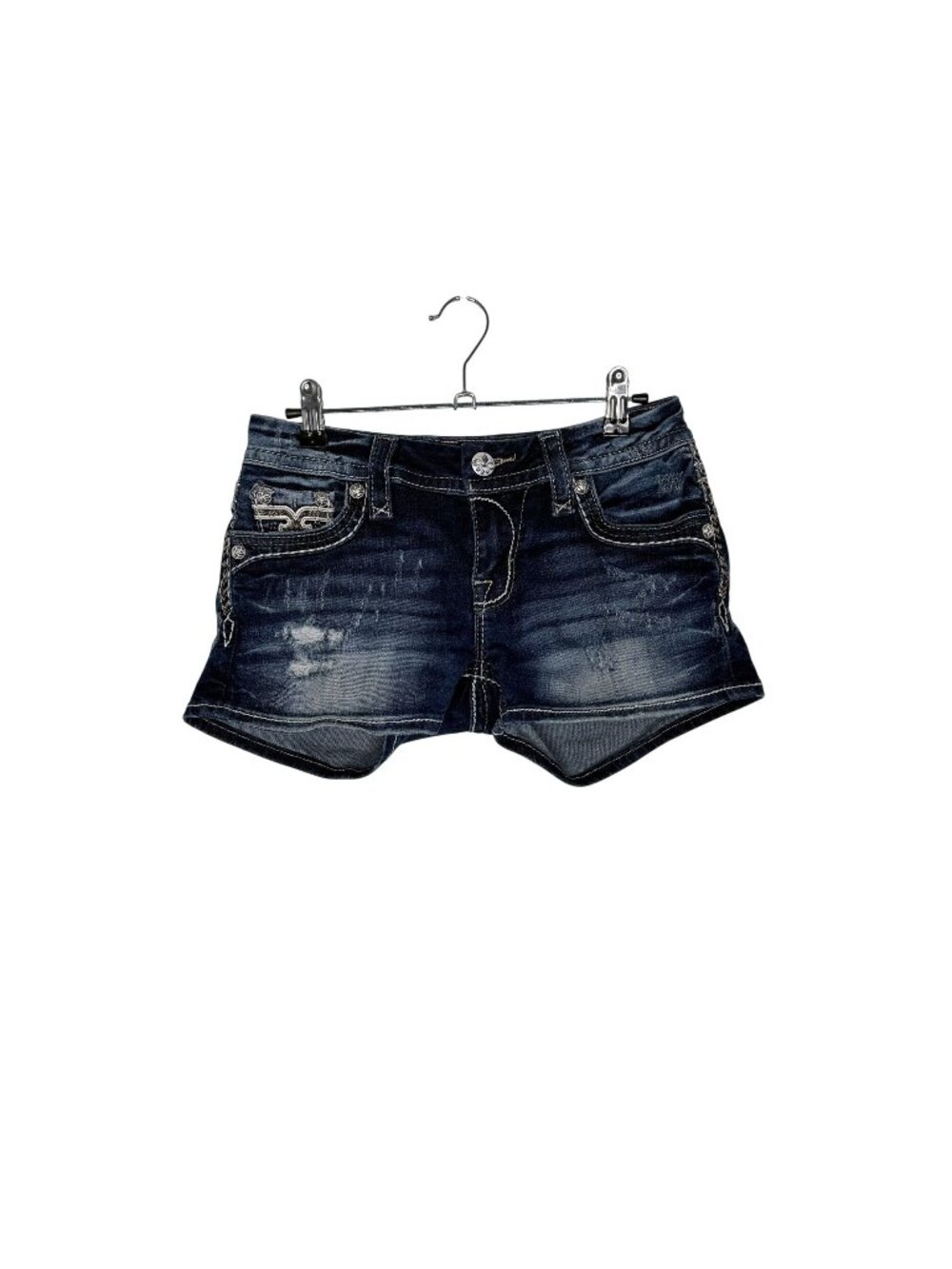 Rock Revival Anais Embroidered Distressed Shorts, 26